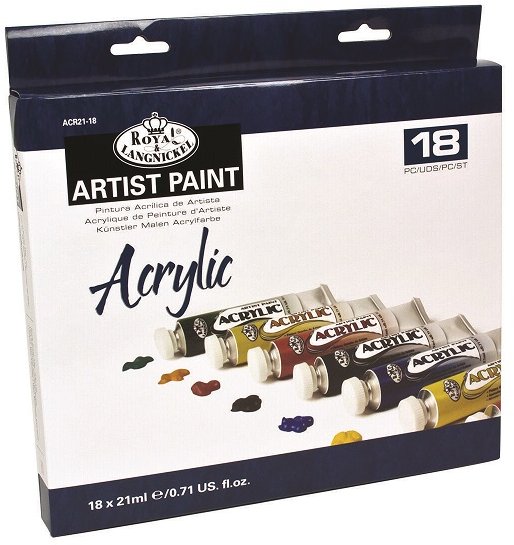 Royal & Langnickel Royal & Langnickel 18 x 21ml Acrylic Paint Set ACR21-18