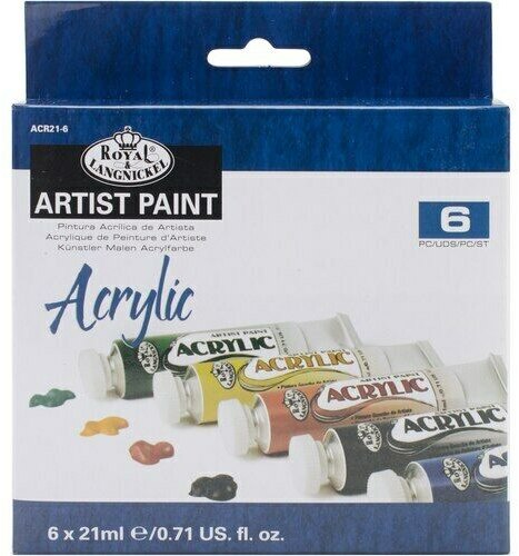 Royal & Langnickel Royal & Langnickel 6 x 21ml Acrylic Paint Set ACR21-6