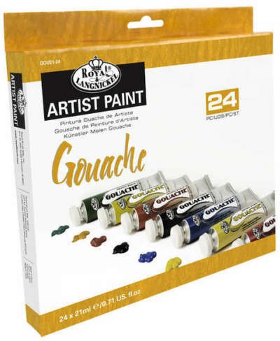 Royal & Langnickel Royal & Langnickel 24 x 21ml Gouache Paint Set GOU21-24