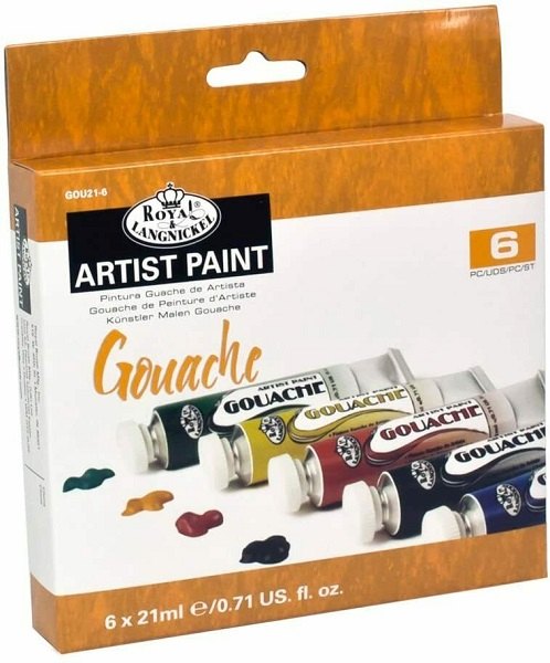 Royal & Langnickel Royal & Langnickel 6 x 21ml Gouache Paint Set GOU21-6