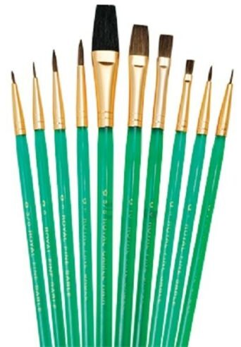 Royal & Langnickel Royal & Langnickel Camel Sable Artist 10 Paint Brush Set SVP3