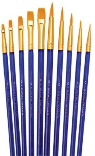 Royal & Langnickel Royal & Langnickel Gold Taklon Artist 10 Paint Brush Set SVP7