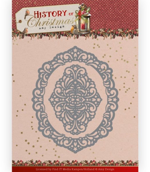 Amy Design Amy Design - History of Christmas - Lacy Christmas Oval Die
