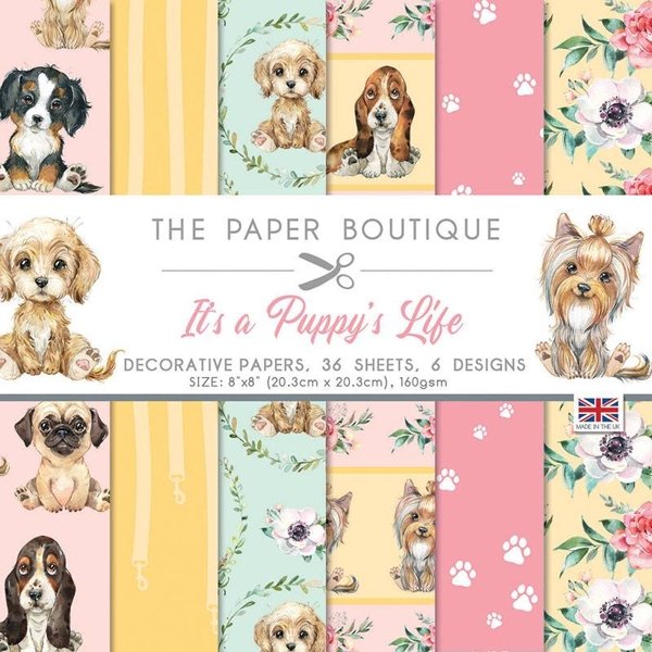 Paper Boutique The Paper Boutique It’s a Puppy’s Life 8 in x 8 in Paper Pad
