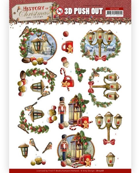 Amy Design Amy Design - History of Christmas Set Of 4 3D Pushouts