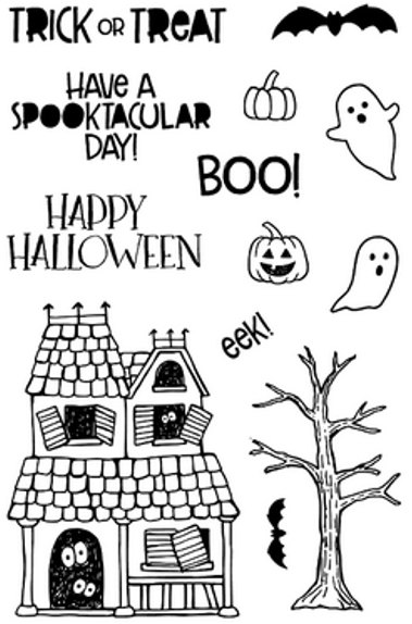 Jane's Doodles Jane's Doodles Clear Stamp - Haunted House (JD030)