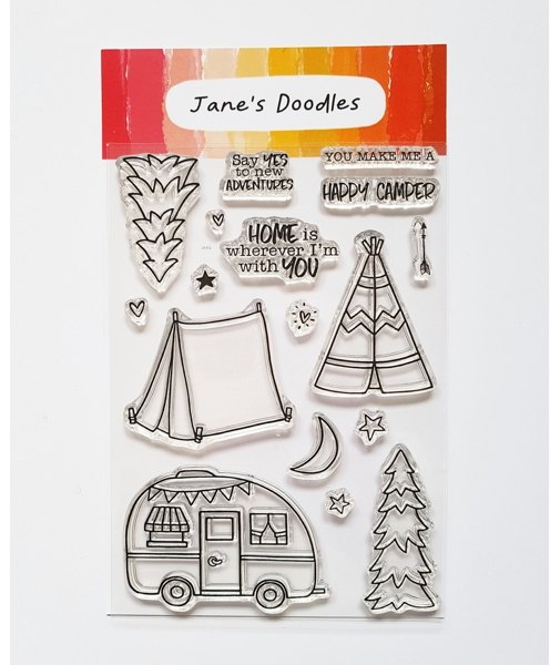 Jane's Doodles Jane's Doodles Clear Stamp - Happy Camper (JD048)