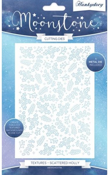 Hunkydory Moonstone Texture Dies - Scattered Holly