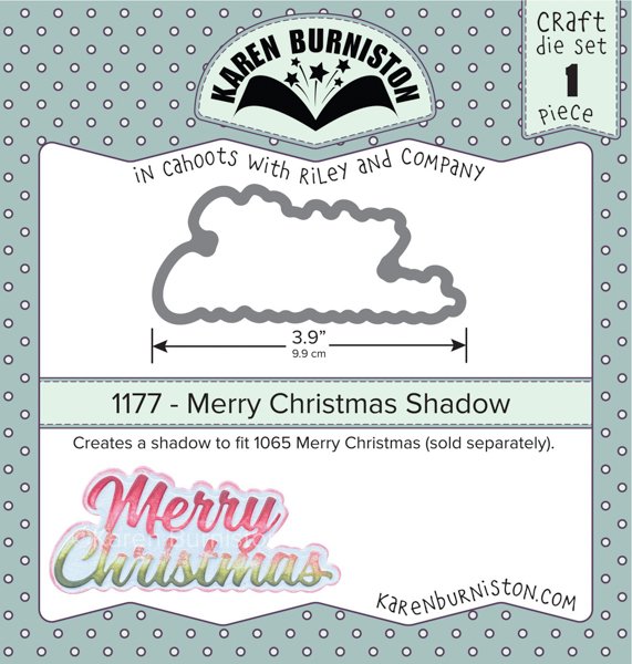 Karen Burniston Karen Burniston Die Set - Merry Christmas Shadow 1177