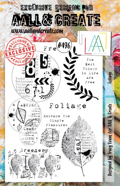 Aall & Create Aall & Create A5 Stamp #496 - Foliage