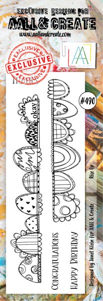 Aall & Create Border Stamp #490 - Rise Up