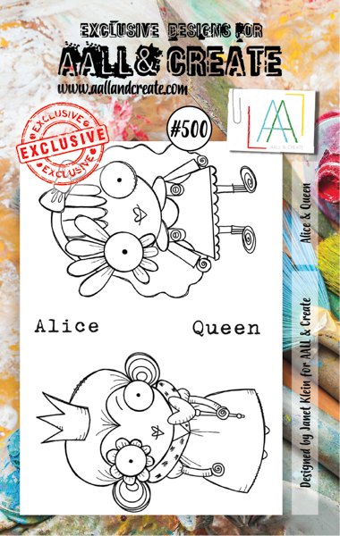Aall & Create Aall & Create A7 Stamp #500 - Alice & Queen