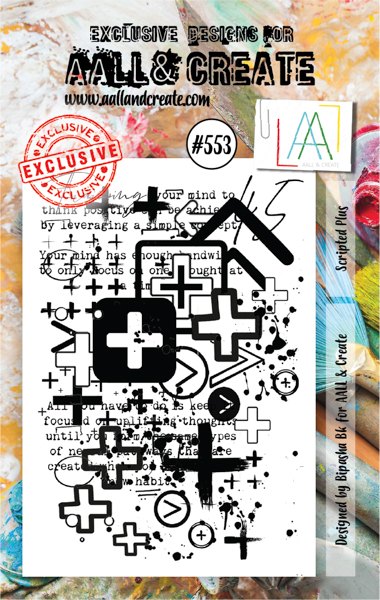 Aall & Create A7 Stamp #553 - Scripted Plus