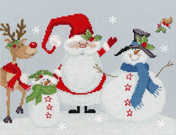 Bothy Threads Bothy Threads Snowy Friends Christmas Counted Cross Stitch Kit XKTB2