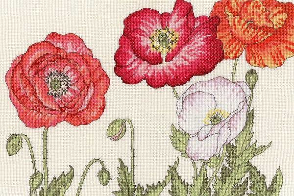 Bothy Threads Bothy Threads Poppy Blooms Counted Cross Stitch Kit XBD15