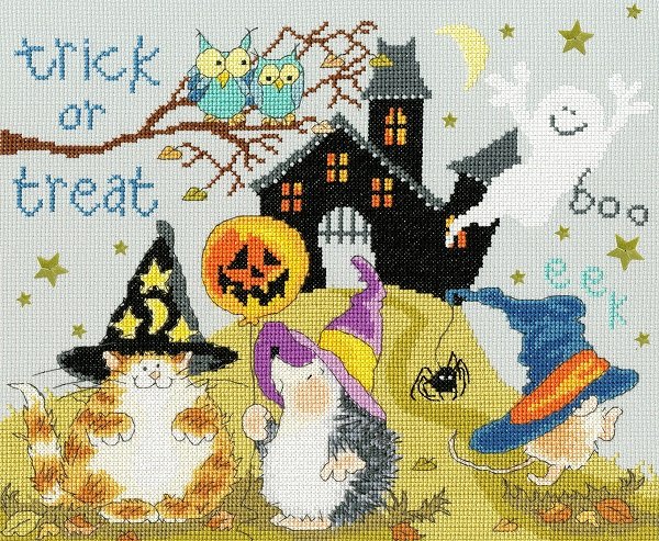Bothy Threads Bothy Threads Trick Or Treat Halloween Counted Cross Stitch Kit XMS29