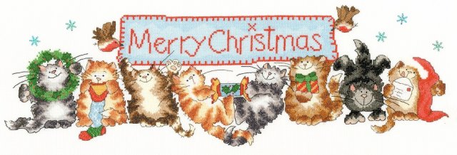 Bothy Threads Bothy Threads Merry Catmas Christmas Counted Cross Stitch Kit XMS30