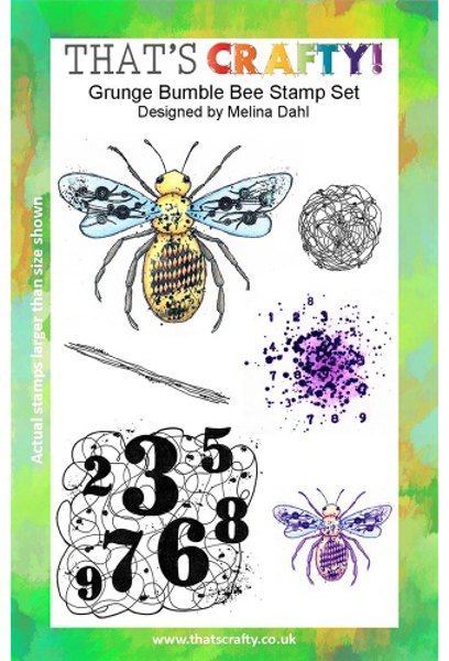 That's Crafty! Clear Stamp Set - Grunge Bumble Bee TC014