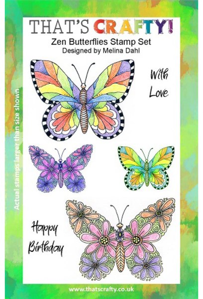 That's Crafty! Clear Stamp Set - Zen Butterflies TC016