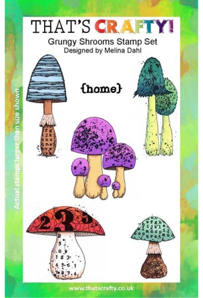 That's Crafty! Clear Stamp Set - Grungy Shrooms TC020