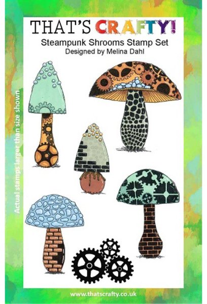 That's Crafty! Clear Stamp Set - Steampunk Shrooms TC022