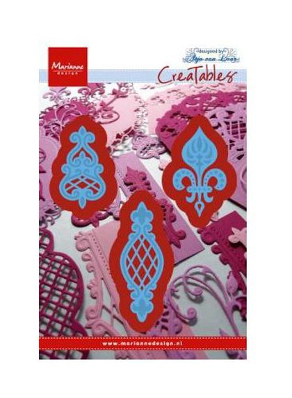 Marianne Designs Creatables Cutting Dies & Clear Stamps - Anja Vintage Ornaments #3 LR0273