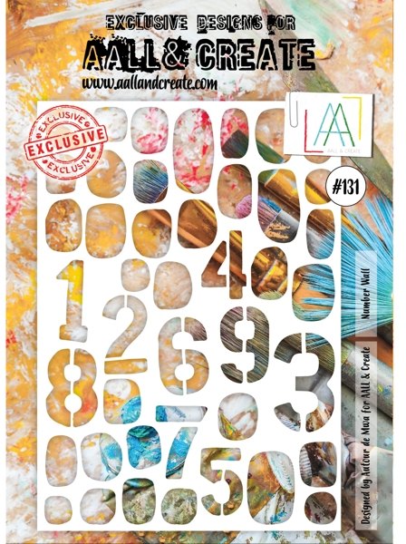 Aall & Create Aall & Create A4 Stencil #131 - Number Wall
