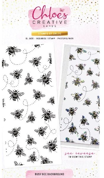 Stamps by Chloe Chloes Creative Cards Busy Bee Background DL Photopolymer Stamp