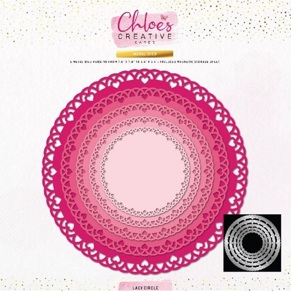 Stamps by Chloe Chloes Creative Cards Metal Die Set - 8x8 Lacy Circles £5 Off Any 4