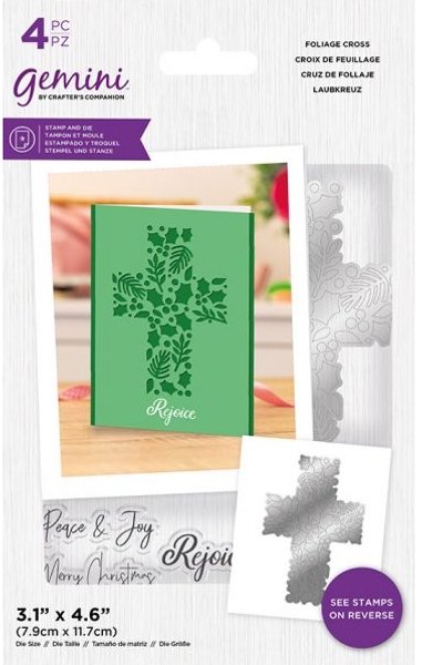 Crafter's Companion Gemini - Stamp and Die - Foliage Cross