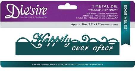 Die'sire Large Format Edge'ables Only Words - Happily Ever After Die Set