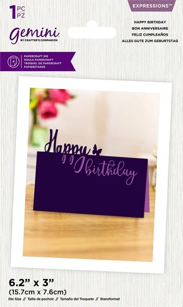 Crafter's Companion Gemini Expressions - Happy Birthday Die GEM-MD-EXP-HAPPYB