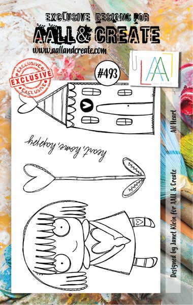 Aall & Create A7 Stamp #493 - All Heart