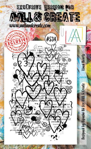 Aall & Create A6 Stamp #534 - Lined Heart