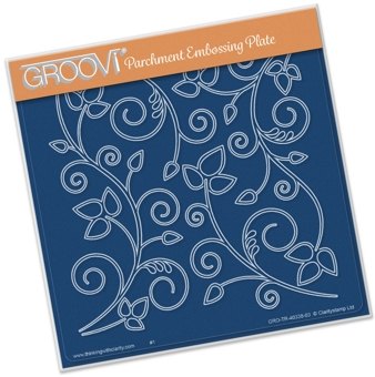 Clarity Claritystamp Leafy Swirl Groovi Plate A5 Square