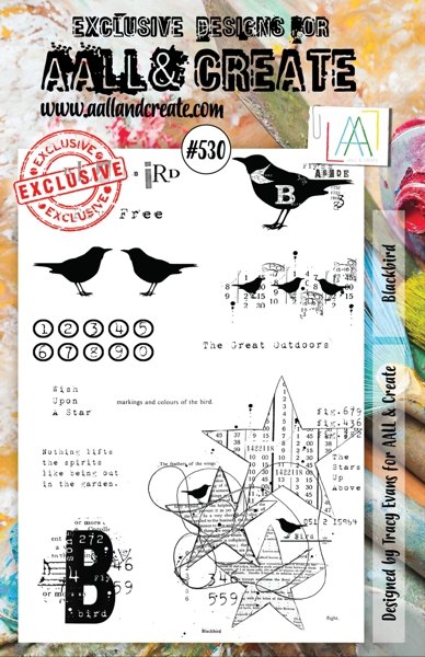 Aall & Create Aall & Create A5 Stamp #530 - Blackbird