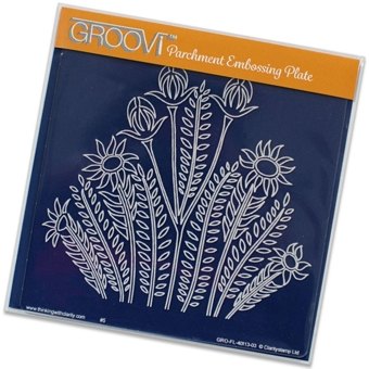 Clarity ClarityStamp Ltd Wild Flowers Groovi Plate A5 Square