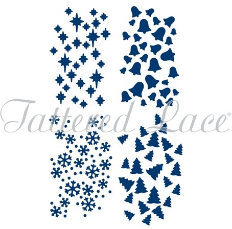 Tattered Lace Tattered Lace Melded Christmas Backgrounds Die Set ETL313
