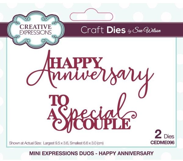 Creative Expressions Creative Expressions Sue Wilson Mini Expressions Duos Happy Anniversary Craft Die