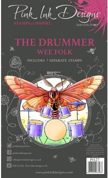 Creative Expressions Pink Ink Designs The Drummer A6 Clear Stamp Set