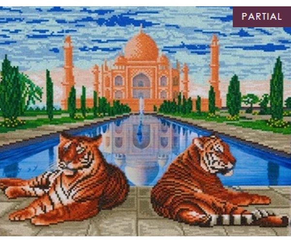 Craft Buddy Craft Buddy “Taj Mahal Tigers” 40x50cm Crystal Art Kit CAK-A163L