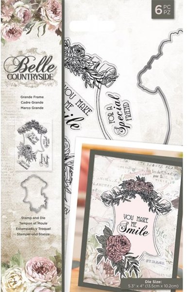 Crafter's Companion Belle Countryside - Stamp & Die Set - Grande Frame