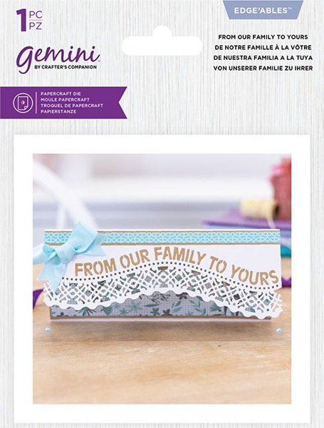 Crafter's Companion Gemini Die – Curve Border Edgeables - From Our Family to Yours