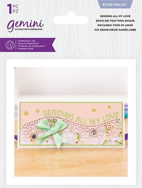 Crafter's Companion Gemini Die – Curve Border Edgeables - Sending All My Love