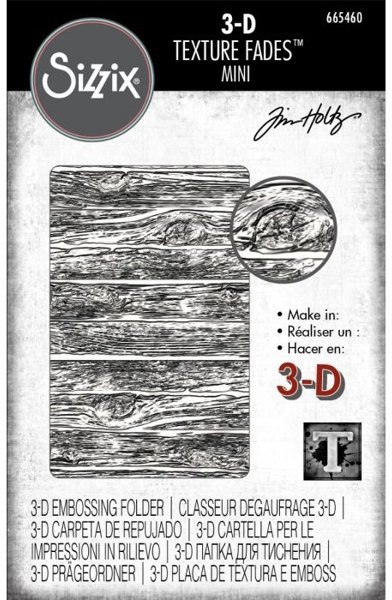 Sizzix Sizzix 3-D Texture Fades Embossing Folder - Mini Lumber by Tim Holtz