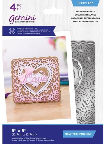 Crafter's Companion Gemini - Metal Die - Intri'Lace - Entwined Hearts