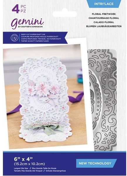 Crafter's Companion Gemini - Metal Die - Intri'Lace - Floral Fretwork