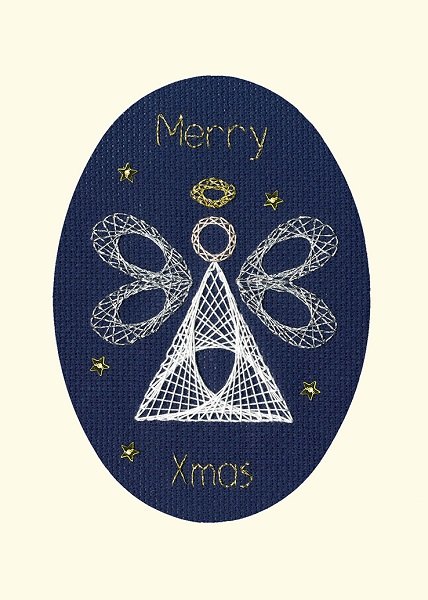 Bothy Threads Bothy Threads Christmas Angel Christmas Card Counted Cross Stitch Card Kit XMAS41