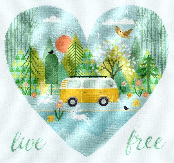 Bothy Threads Bothy Threads Live Free Counted Cross Stitch Kit XHY1