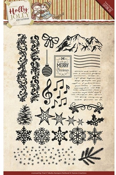 Yvonne Creations Yvonne Creations Holly Jolly Christmas Clear Stamp